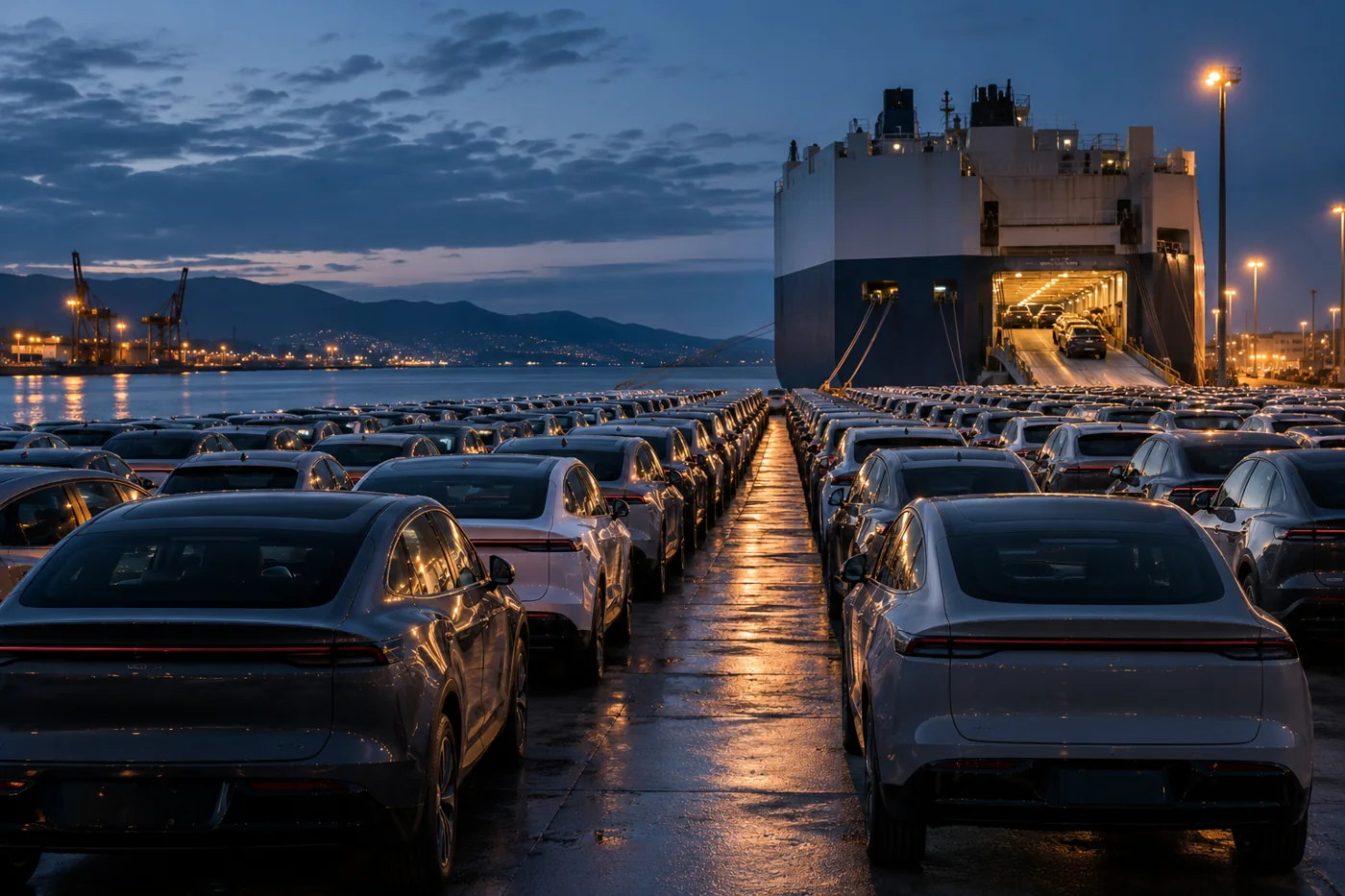 Illustrative ev & automotive scene