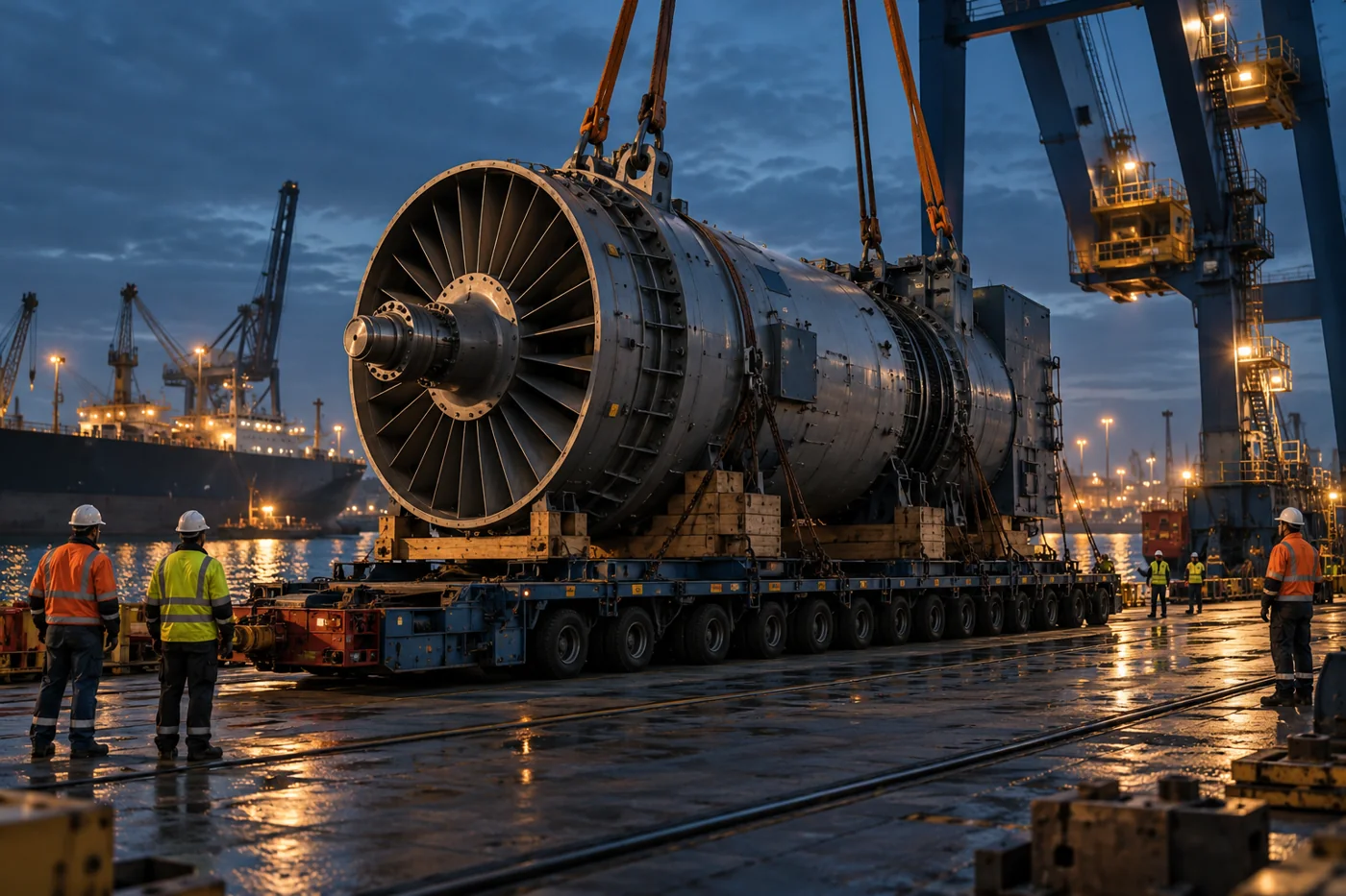Illustrative heavy lift & project cargo scene